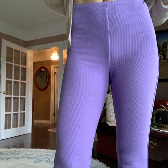 Naked Wardrobe Heavyweight Ribbed Flared Leggings - Picture 5 of 8